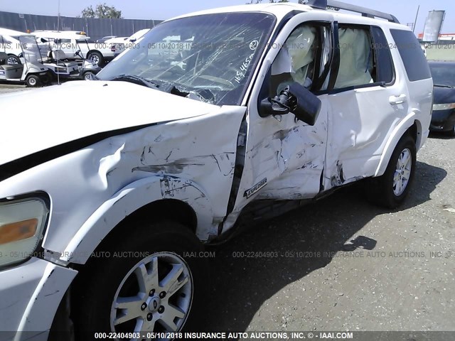 1FMEU73E98UA94843 - 2008 FORD EXPLORER XLT WHITE photo 6