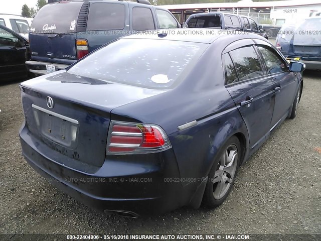 19UUA662X8A028924 - 2008 ACURA TL BLUE photo 4