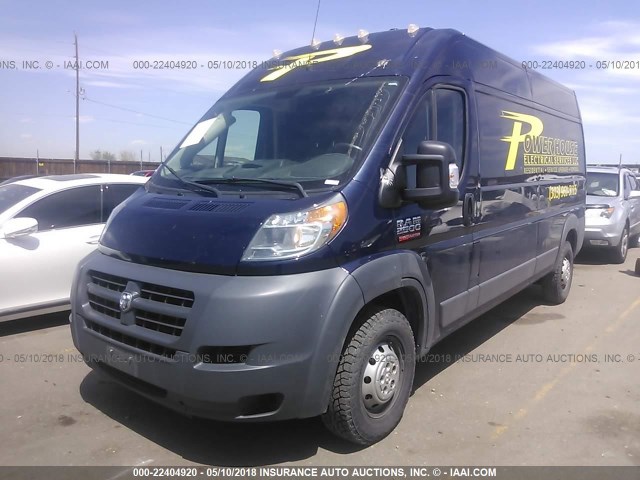 3C6TRVDG5EE115500 - 2014 RAM PROMASTER 2500 2500 HIGH BLUE photo 2