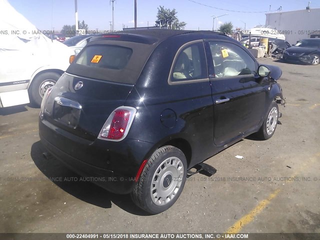 3C3CFFDR1FT638734 - 2015 FIAT 500 POP BLACK photo 4