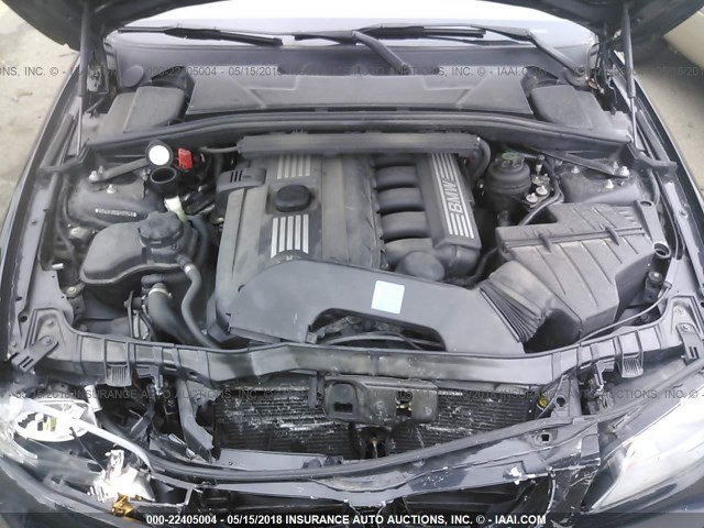 WBAUN13508VH77549 - 2008 BMW 128 I BLACK photo 10
