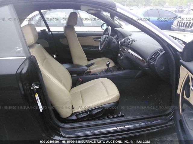 WBAUN13508VH77549 - 2008 BMW 128 I BLACK photo 5
