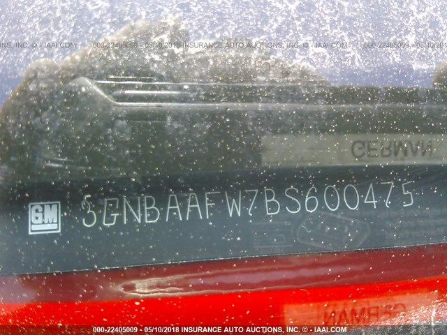 3GNBAAFW7BS600475 - 2011 CHEVROLET HHR LS RED photo 9