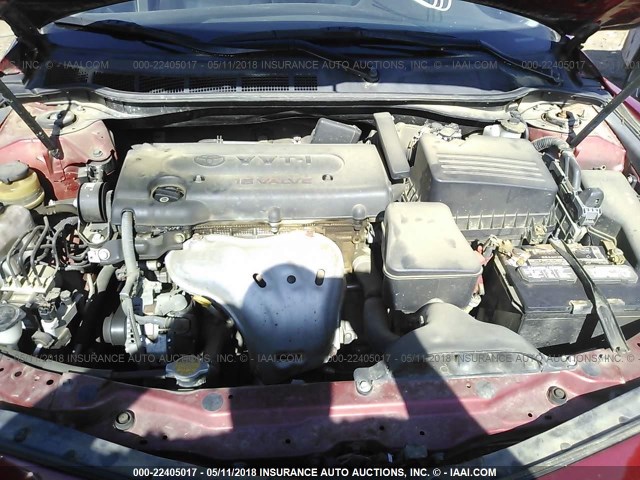 4T1BE46KX9U374319 - 2009 TOYOTA CAMRY SE/LE/XLE 红色 照片 10