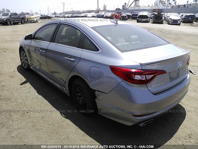 5NPE34AF7FH064183 - 2015 HYUNDAI SONATA SPORT/LIMITED GRAY photo 3