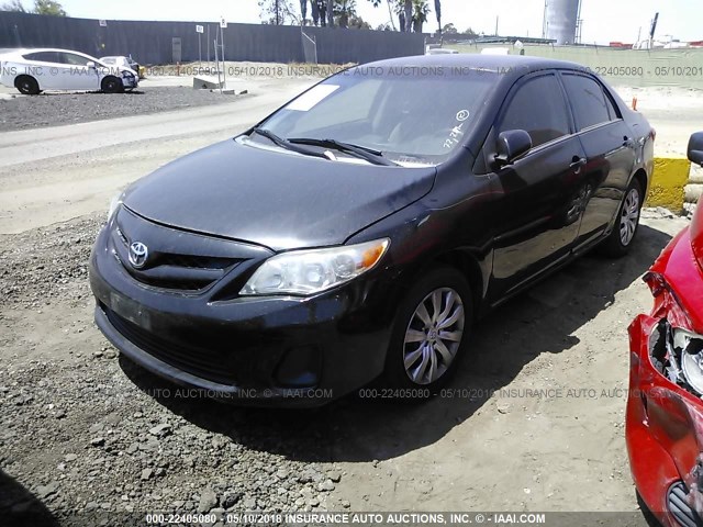 5YFBU4EE4CP060169 - 2012 TOYOTA COROLLA S/LE BLACK photo 2