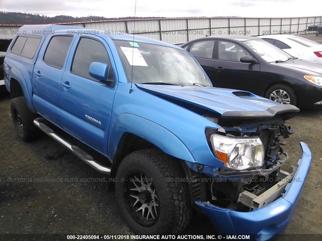 5TELU42N66Z207938 - 2006 TOYOTA TACOMA DOUBLE CAB ლურჯი ფოტო 1