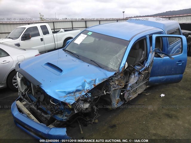 5TELU42N66Z207938 - 2006 TOYOTA TACOMA DOUBLE CAB ლურჯი ფოტო 2