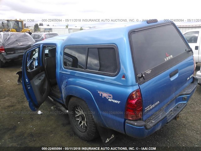 5TELU42N66Z207938 - 2006 TOYOTA TACOMA DOUBLE CAB ლურჯი ფოტო 3