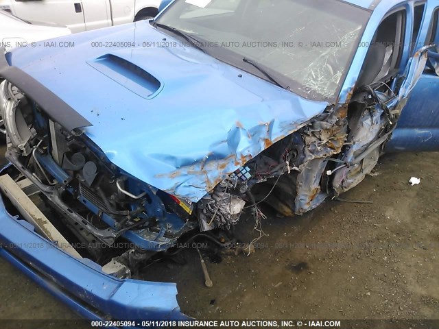 5TELU42N66Z207938 - 2006 TOYOTA TACOMA DOUBLE CAB ლურჯი ფოტო 6