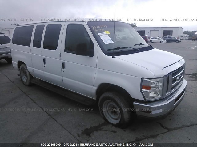 1FMNE1BW9CDB01416 - 2012 FORD ECONOLINE E150 WAGON WHITE photo 1