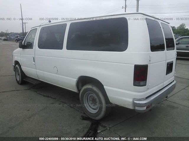 1FMNE1BW9CDB01416 - 2012 FORD ECONOLINE E150 WAGON WHITE photo 3