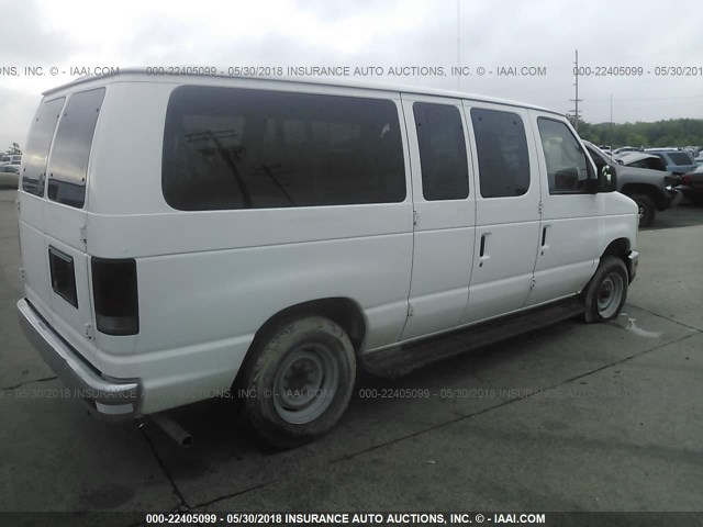 1FMNE1BW9CDB01416 - 2012 FORD ECONOLINE E150 WAGON WHITE photo 4