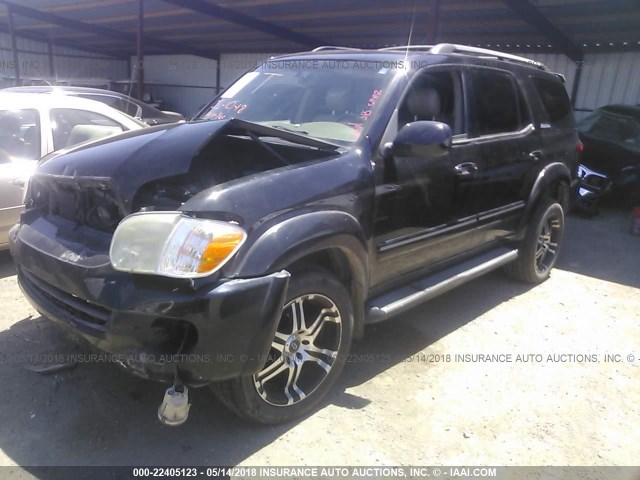 5TDBT48A35S243343 - 2005 TOYOTA SEQUOIA LIMITED BLACK photo 2