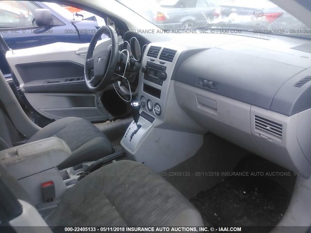 1B3HB48B37D147623 - 2007 DODGE CALIBER SXT BLUE photo 5