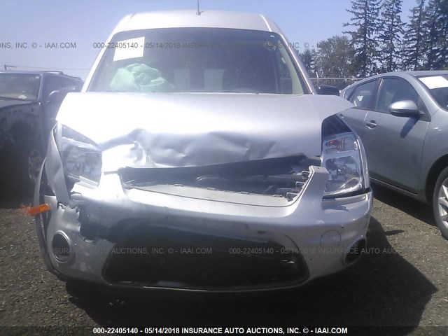 NM0LS7DN8DT169898 - 2013 FORD TRANSIT CONNECT XLT SILVER photo 6