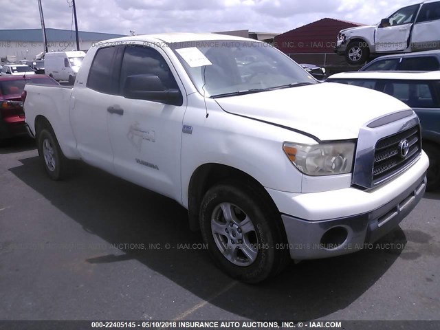 5TFRT54127X002509 - 2007 TOYOTA TUNDRA DOUBLE CAB SR5 WHITE photo 1