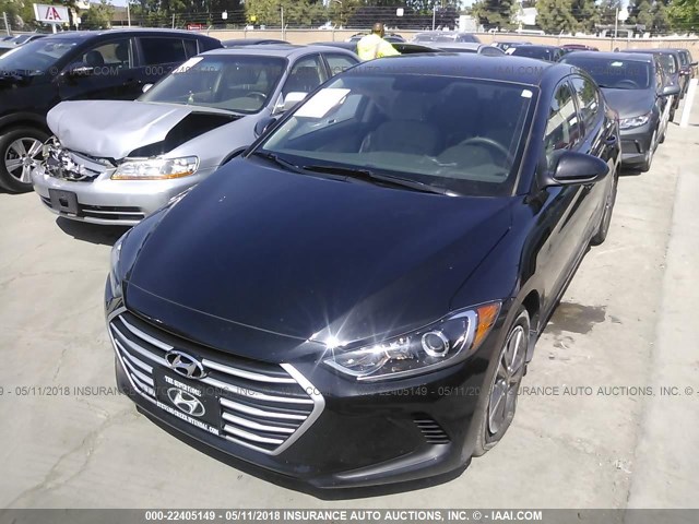 5NPD84LF5JH236326 - 2018 HYUNDAI ELANTRA SEL/VALUE/LIMITED BLACK photo 2