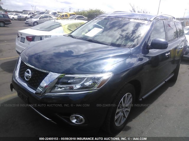 5N1AR2MM2FC661034 - 2015 NISSAN PATHFINDER S/SV/SL/PLATINUM 蓝色 照片 2