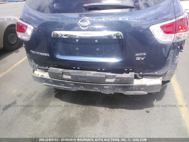 5N1AR2MM2FC661034 - 2015 NISSAN PATHFINDER S/SV/SL/PLATINUM 蓝色 照片 6
