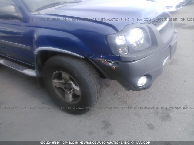 5N1ED28T24C630638 - 2004 NISSAN XTERRA XE/SE BLUE photo 6