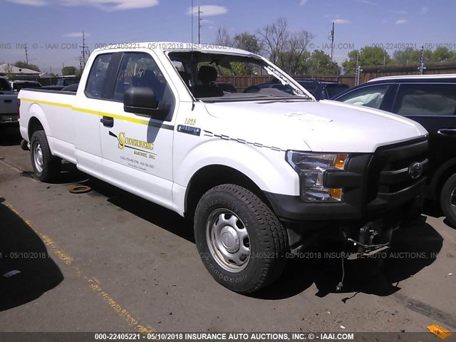 1FTEX1EF5GKD43891 - 2016 FORD F150 SUPER CAB WHITE photo 1