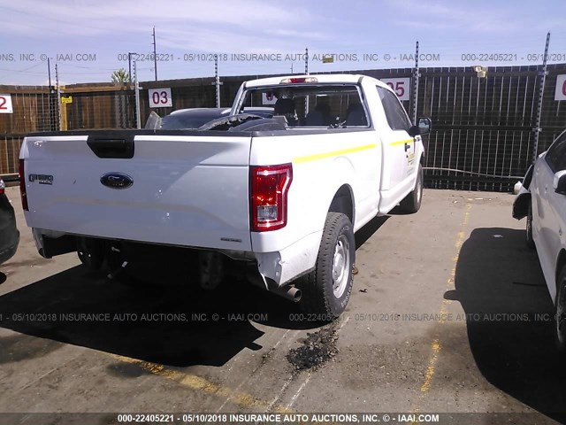 1FTEX1EF5GKD43891 - 2016 FORD F150 SUPER CAB WHITE photo 4