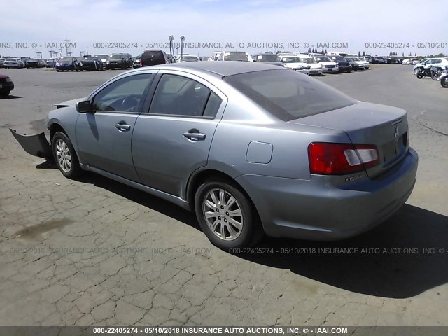 4A3AB36F39E004939 - 2009 MITSUBISHI GALANT ES SILVER photo 3