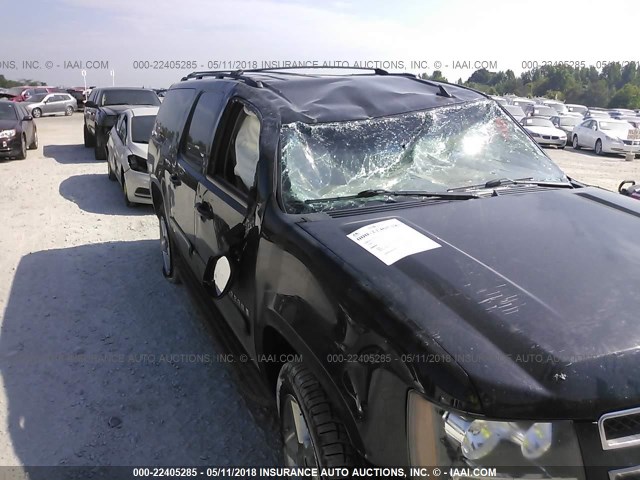 1GNFC26J29J125996 - 2009 CHEVROLET SUBURBAN C1500 LT BLACK photo 6