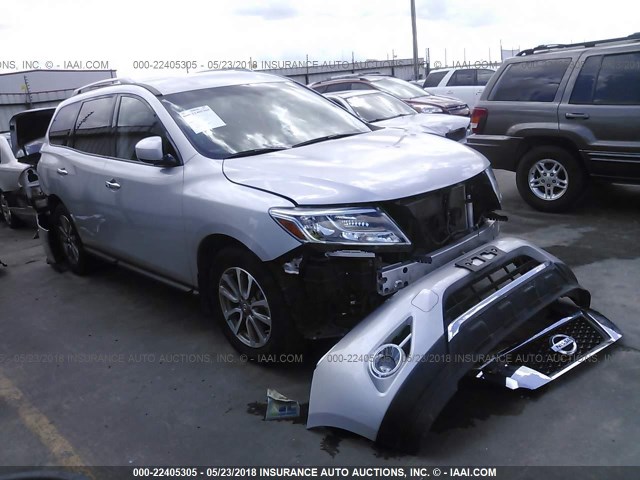 5N1AR2MN9FC710187 - 2015 NISSAN PATHFINDER S/SV/SL/PLATINUM SILVER photo 1