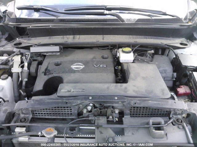 5N1AR2MN9FC710187 - 2015 NISSAN PATHFINDER S/SV/SL/PLATINUM 银色 照片 10