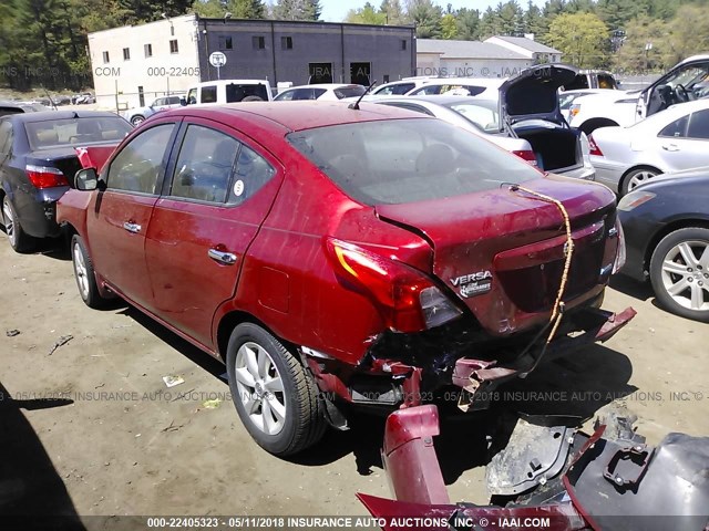 3N1CN7AP6CL861518 - 2012 NISSAN VERSA S/SV/SL RED photo 3