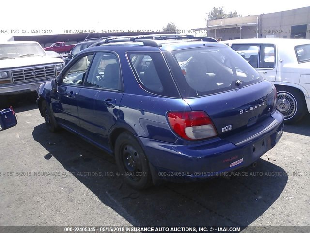 JF1GG65582H806759 - 2002 SUBARU IMPREZA TS BLUE photo 3