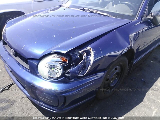 JF1GG65582H806759 - 2002 SUBARU IMPREZA TS BLUE photo 6