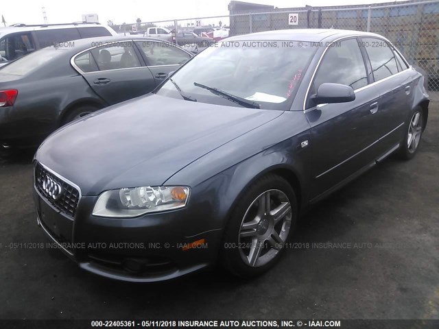 WAUDF78E88A039303 - 2008 AUDI A4 2.0T QUATTRO GRAY photo 2