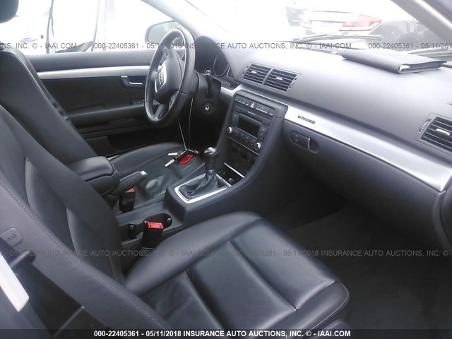 WAUDF78E88A039303 - 2008 AUDI A4 2.0T QUATTRO GRAY photo 5