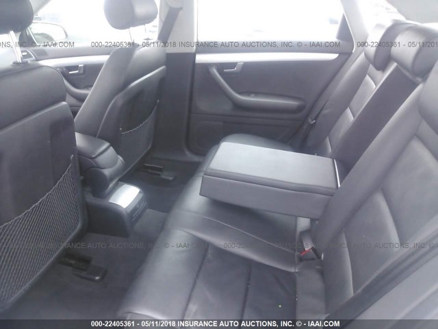 WAUDF78E88A039303 - 2008 AUDI A4 2.0T QUATTRO GRAY photo 8