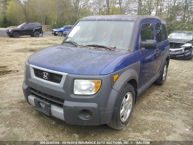 5J6YH286X5L013659 - 2005 HONDA ELEMENT EX BLUE photo 2