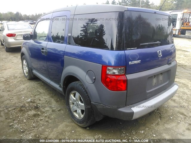 5J6YH286X5L013659 - 2005 HONDA ELEMENT EX BLUE photo 3