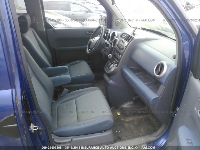 5J6YH286X5L013659 - 2005 HONDA ELEMENT EX BLUE photo 5