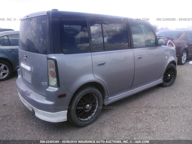 JTLKT334750181481 - 2005 TOYOTA SCION XB GRAY photo 4