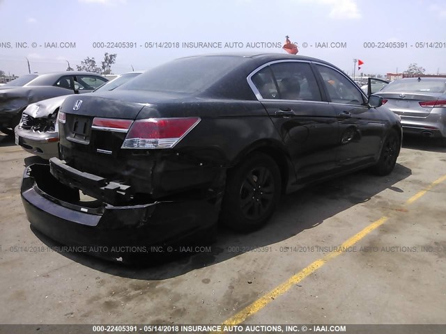 1HGCP2F67BA151870 - 2011 HONDA ACCORD SE BLACK photo 4