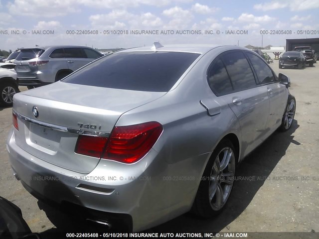 WBAKA4C57BC392378 - 2011 BMW 740 I SILVER photo 4