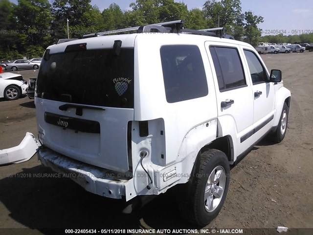 1J4PN2GK3BW513465 - 2011 JEEP LIBERTY SPORT WHITE photo 4