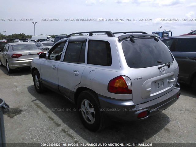 KM8SC83DX1U006908 - 2001 HYUNDAI SANTA FE GLS/LX SILVER photo 3