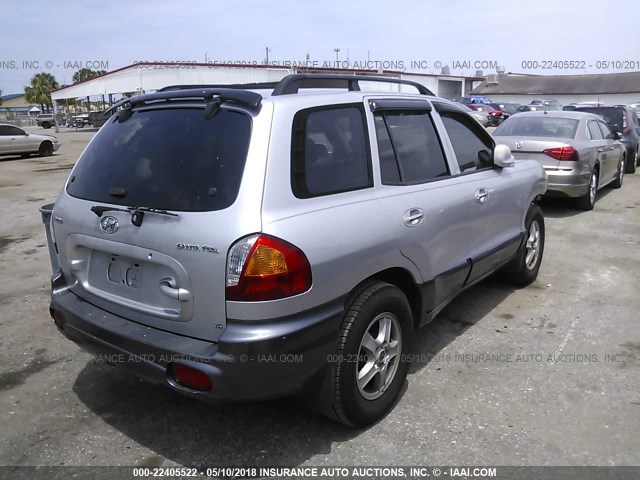 KM8SC83DX1U006908 - 2001 HYUNDAI SANTA FE GLS/LX SILVER photo 4