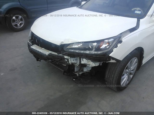 1HGCR3F89DA037888 - 2013 HONDA ACCORD EXL WHITE photo 6