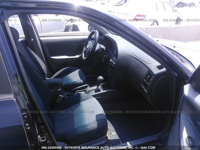 KMHDN56D35U175252 - 2005 HYUNDAI ELANTRA GLS/GT BLUE photo 5