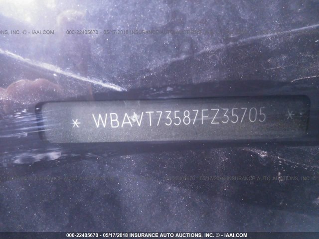 WBAVT73587FZ35705 - 2007 BMW 328 XIT BLACK photo 9