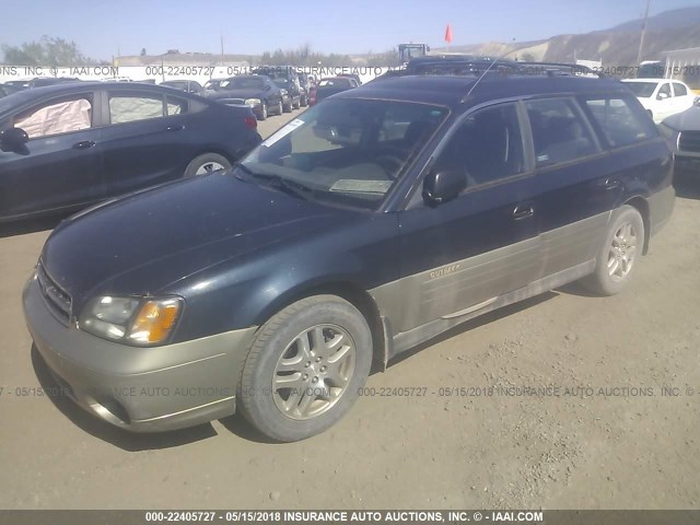 4S3BH6752Y7643913 - 2000 SUBARU LEGACY OUTBACK AWP 蓝色 照片 2
